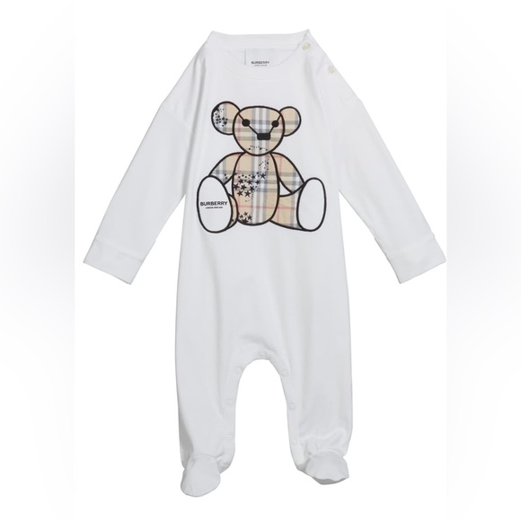 Burberry Thomas Bear Applique Cotton Baby All in One size 9 - Picture 1 of 4